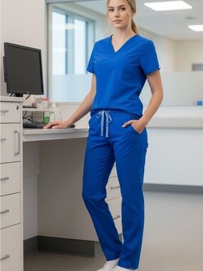 Women’s Blue Drawstring Cargo Pants